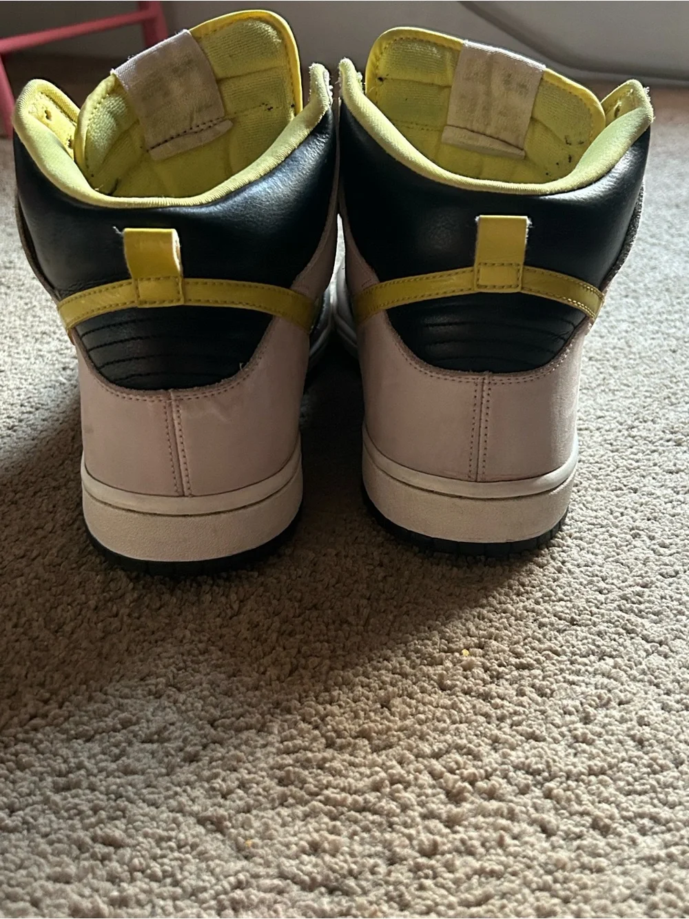 Nike Black, White & Yellow High-Top Sneakers
